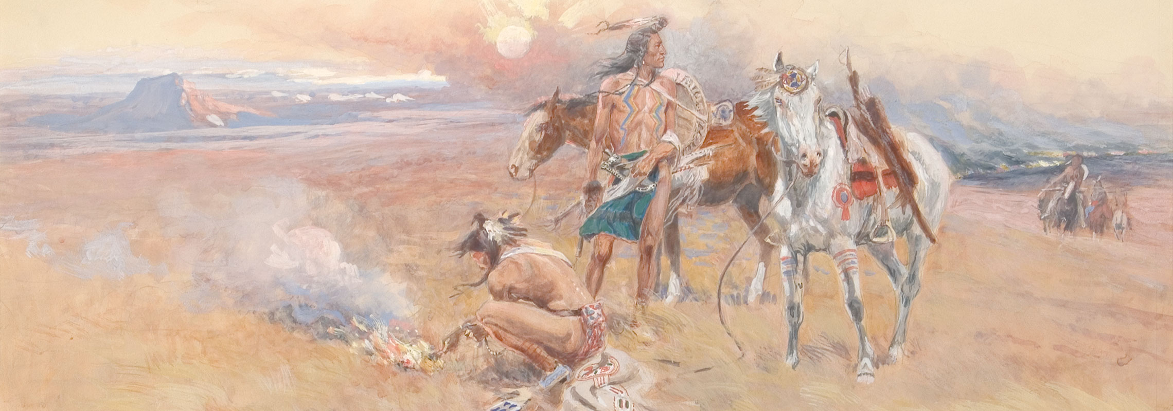 Charles M. Russell – Blackfeet Burning Crow Buffalo Range