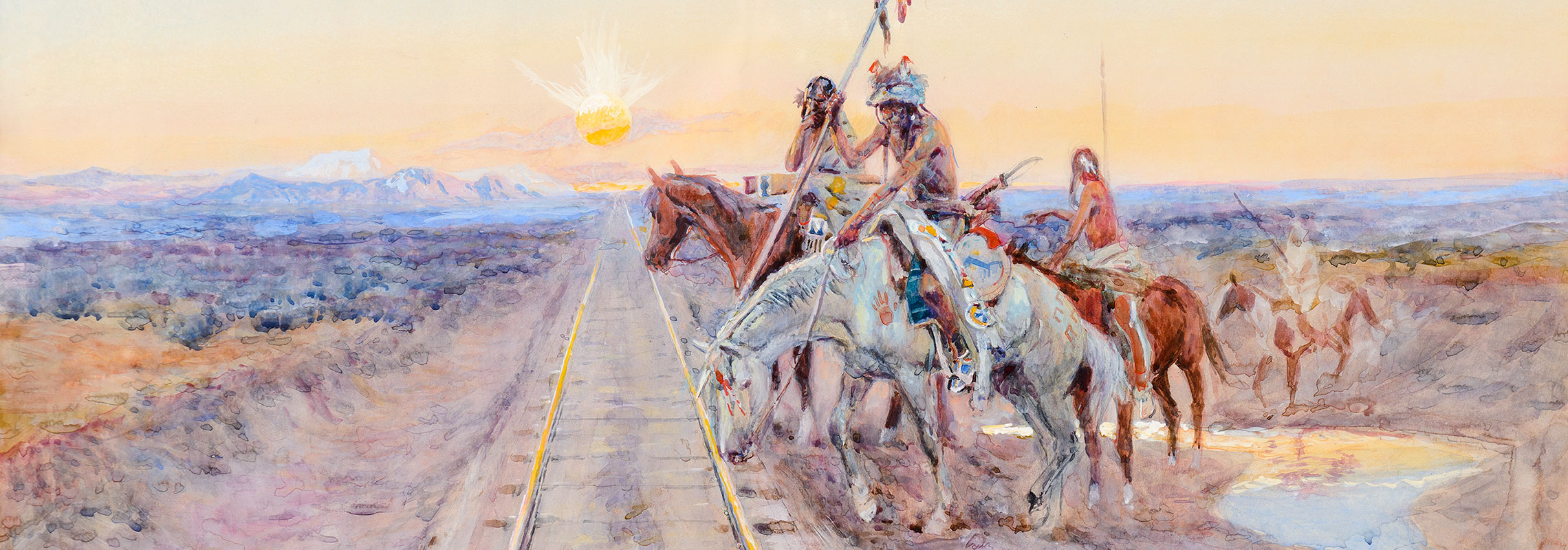 Charles M. Russell – Trail of the Iron Horse