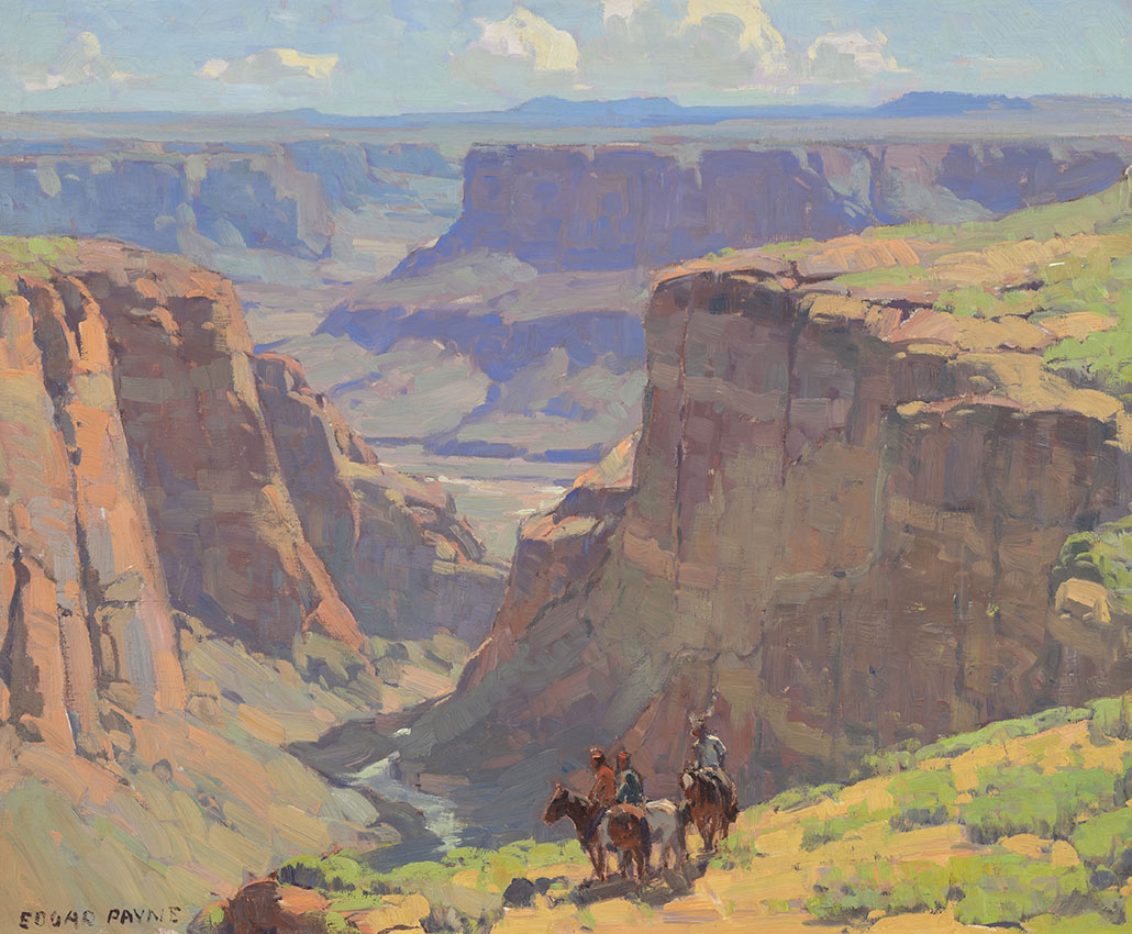Edgar Payne – Riders Overlooking Canyon